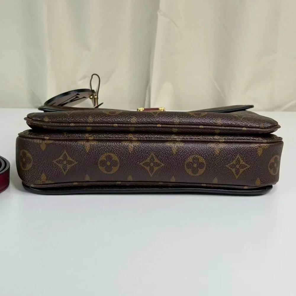 Louis Vuitton Monogram Canvas Metis Shoulder Bag Crossbody with Purple Strap - Picture 6 of 11